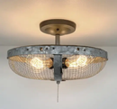 Industrial Farmhouse Screen Flush Mount Ceiling Light by The Lamp Goods