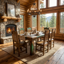 Southwest 6' Dining Table and 6 Southwest Chairs