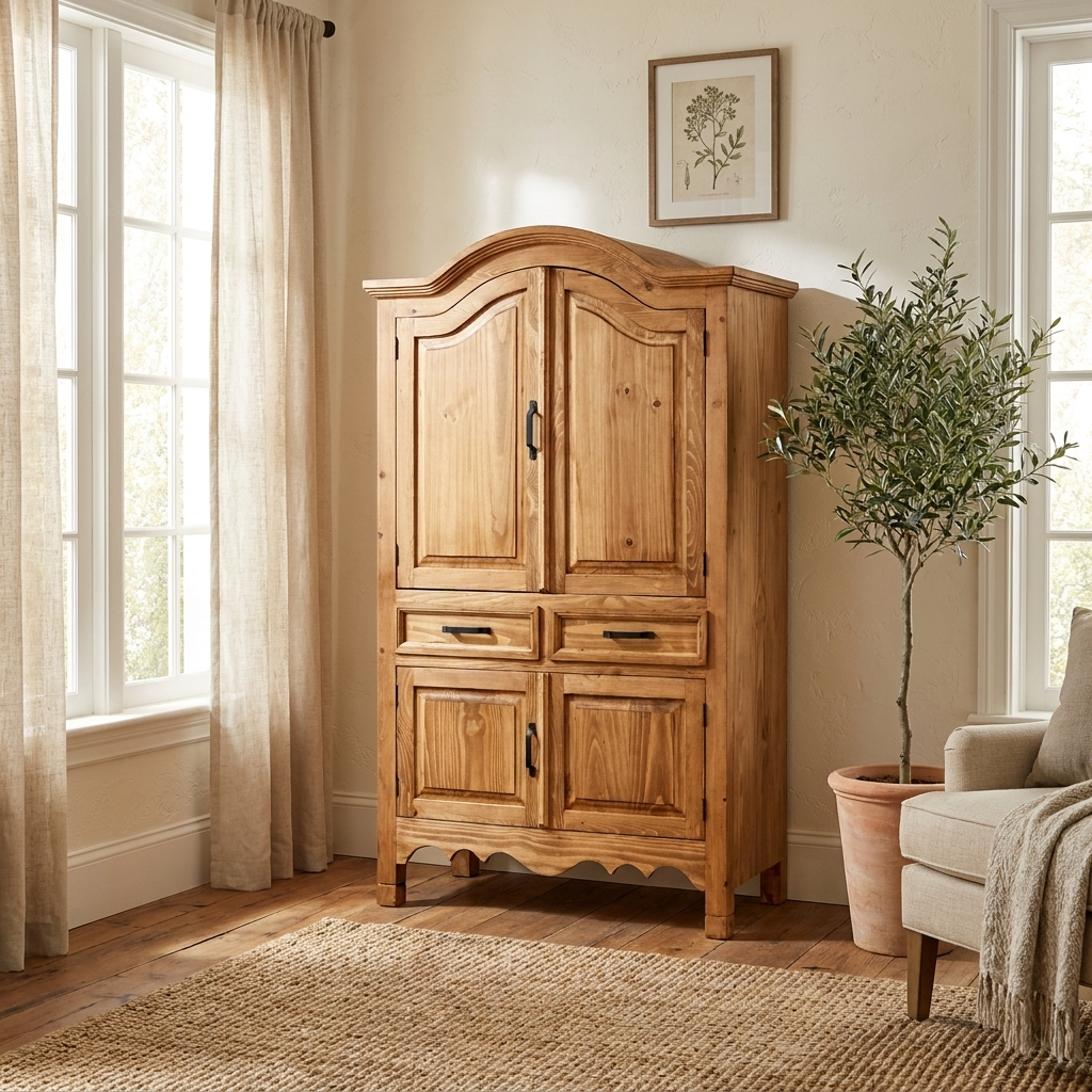 Sierra Rustic Pine Armoire, photo 2 of 7