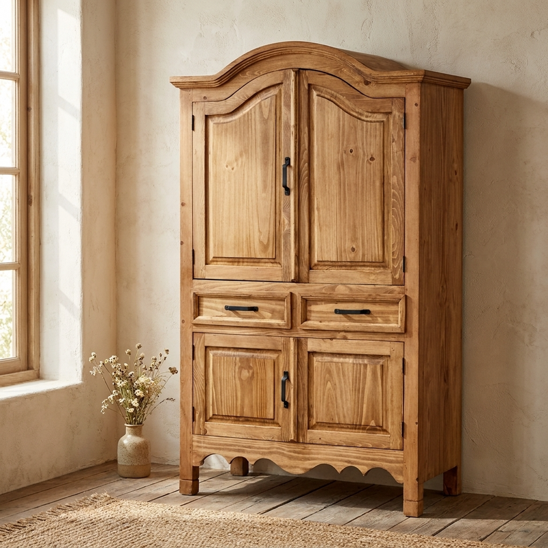Sierra Rustic Pine Armoire, photo 3 of 7