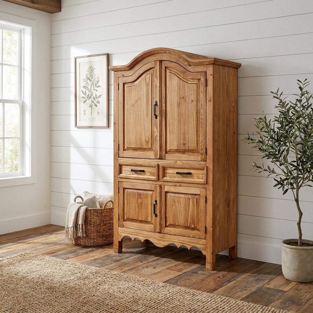 Sierra Rustic Pine Armoire, photo 4 of 7
