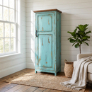 Large Rustic Cabinet for storage in Oldie Turquoise