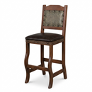 Gran Hacienda Herradura Rustic Bar Stool 30" with Tooled Leather by Rustics for Less