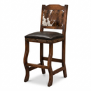 Gran Hacienda Herradura Rustic Bar Stool 30" with Cowhide by Rustics for Less