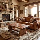 Mesquite Rustic Coffee Table with Turquoise