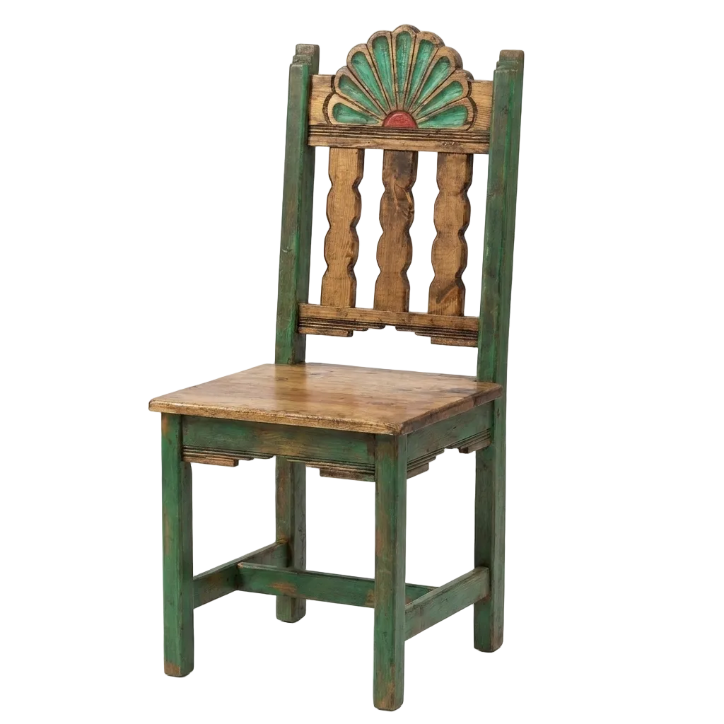 Rosetta 6' Dining Table and 6 Rosetta Chairs in Green, photo 5 of 5