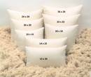 Throw Pillow Insert Organic Cotton and Kapok  - All Pillow Form Sizes - Premium Plant Based