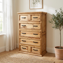 Traditional Tall Chest of Drawers Rustic Dresser