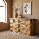 Traditional 8  Drawers Rustic Dresser