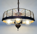 Rustic Industrial Cage Chandelier Light
