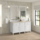 James Martin Lorelai 60" Double Bathroom Vanity, Bright White