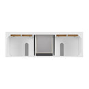 James Martin Lorelai 72" Double Bathroom Vanity, Bright White
