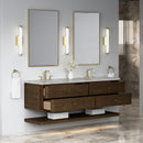 James Martin Allamari 72" Floating Double Bathroom Vanity, Sable