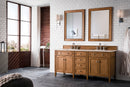 James Martin Brittany 72" Double Bathroom Vanity, Saddle Brown