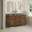 James Martin Lorelai 60" Double Bathroom Vanity, Mid-Century Walnut