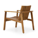 Outdoor Acacia Wood Slatted Club Chairs, Set of 2, Teak Finish by HouseOfZazla