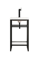 James Martin Boston 20" Single Console Vanity, Matte Black