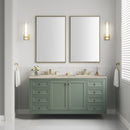 James Martin Chicago 60" Double Bathroom Vanity, Smokey Celadon
