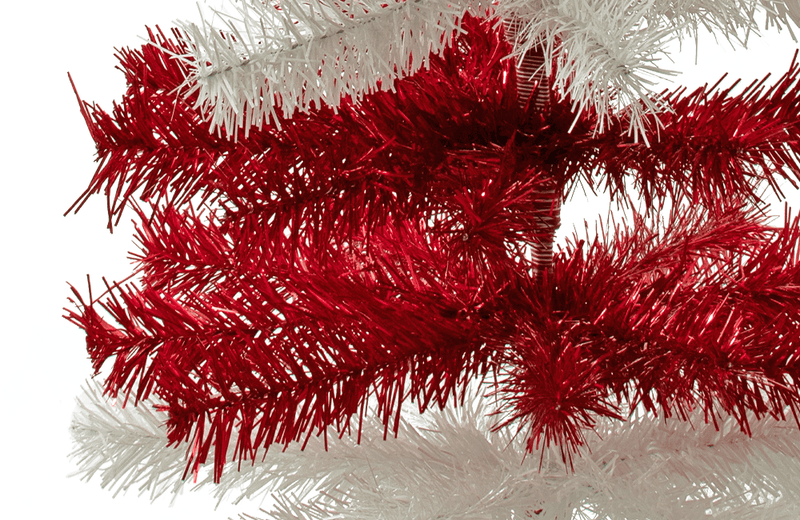 Dr. Seuss Red & White Tinsel Christmas Tree