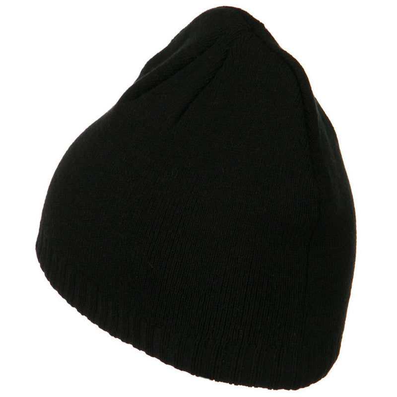 Decorative Ribbed Short Beanie