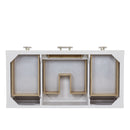 James Martin Olena 48" Single Bathroom Vanity, Polished White and Light Mappa Burl