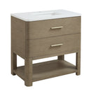James Martin Lucian 36" Single Bathroom Vanity, Pebble Oak
