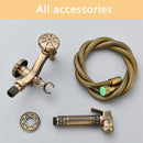 GobekUsa Dragon Carved Antique Brass Wall Mounted Faucet for Bathroom and Outdoor Use
