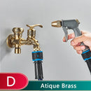 GobekUsa Dragon Carved Antique Brass Wall Mounted Faucet for Bathroom and Outdoor Use