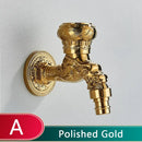 GobekUsa Dragon Carved Antique Brass Wall Mounted Faucet for Bathroom and Outdoor Use