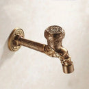 Dragon carved antique bronze faucet bathroom outdoor tap by Decorbites