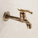Dragon carved antique bronze faucet bathroom outdoor tap by Decorbites