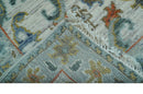 Dragon Custom Made Traditional Design Gray And Ivory Hand Knotted Wool Rug