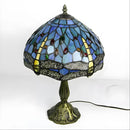 Dragonfly Tiffany-Inspired Lamp Glass with Tabletop Design