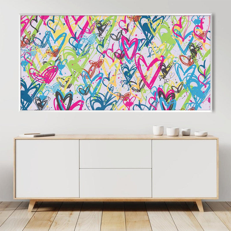 Drawn Hearts Canvas