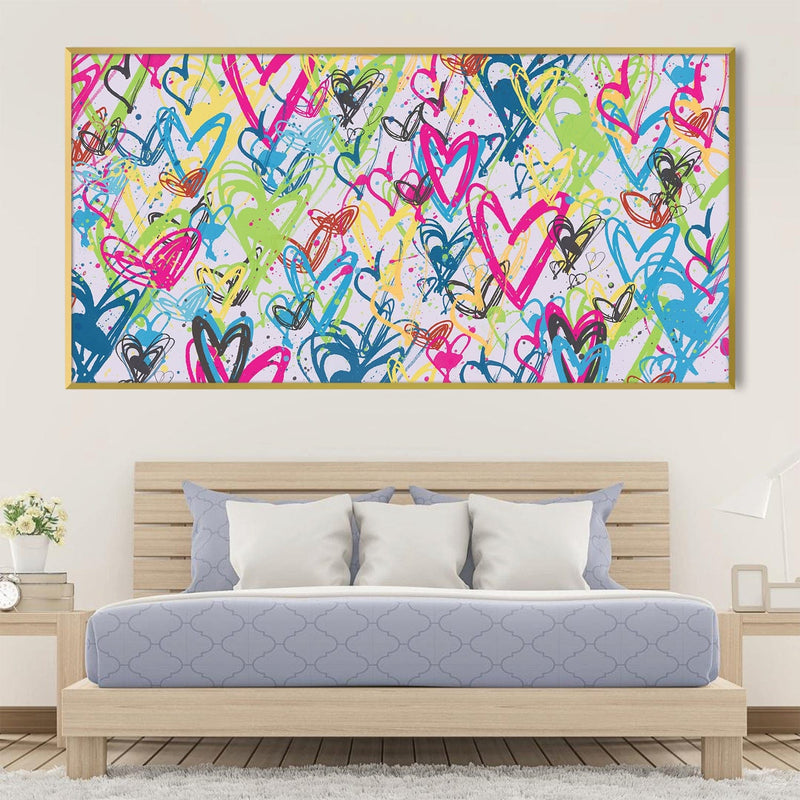 Drawn Hearts Canvas