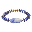 Dreamy  Blue Lapis Chunky Golden Bracelet