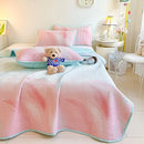 GobekUsa Dreamy Gradient Single Bedspread: Anti-Slip, Thick Quilted Mattress with Four Season Versatility