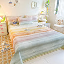 GobekUsa Dreamy Gradient Single Bedspread: Anti-Slip, Thick Quilted Mattress with Four Season Versatility