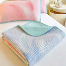 GobekUsa Dreamy Gradient Single Bedspread: Anti-Slip, Thick Quilted Mattress with Four Season Versatility