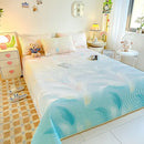 GobekUsa Dreamy Gradient Single Bedspread: Anti-Slip, Thick Quilted Mattress with Four Season Versatility