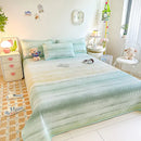 GobekUsa Dreamy Gradient Single Bedspread: Anti-Slip, Thick Quilted Mattress with Four Season Versatility