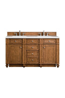 James Martin Bristol 60" Double Bathroom Vanity, Saddle Brown