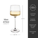 Reserve Julien Crystal Chardonnay Glasses Set of 4 by Viski