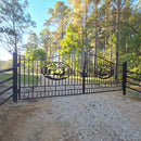 20x8 ft Steel Dual Swing Driveway Gate by Chery Industrial