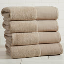 Cotton Linen-Like Border 6-Piece Towel Set - Priya Collection by Great Bay Home