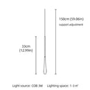Droplet Aluminum Pendant Light With Remote Dimming