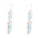 Drops of Blue Larimar Sterling Silver Earrings