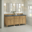 James Martin Lorelai 72" Double Bathroom Vanity, Light Natural Oak