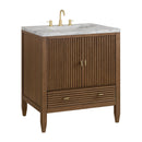 James Martin Myrrin 30" Single Bathroom Vanity, Mid-Century Walnut