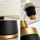 GobekUsa Drum Bedside Lamp - Fabric Shade, Simplicity Design, 1-Light Table Light in White